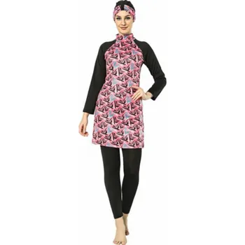 

Muslim Swimming Wear Women Swimwear Hijab Swimming Wear Lycra Water Resistant Fabric Modern Covered Swimsuit Trio Set