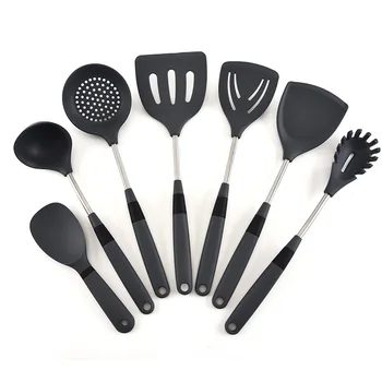 

7 Pcs Heat Resistant Silicone Kitchenware Kitchen Tool Cookware Non Toxic Nonstick Cookware Kitchen Utensil Set Spatula Tongs