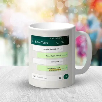

Personalized WhatsApp Mother Mail White Mug Cup-2 Güveniilr Quality Cost Effective Special Design Mother 'S Day Gift
