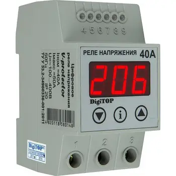 

Digital voltage control relay 40A. Digitop VP-40 A.
