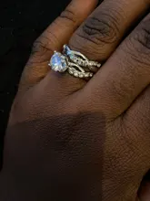 Modyle 2020 nuevo plata Color AAA CZ piedra anillo bisutería mujer joyería de moda Bijoux de cristal de los anillos de boda para las mujeres