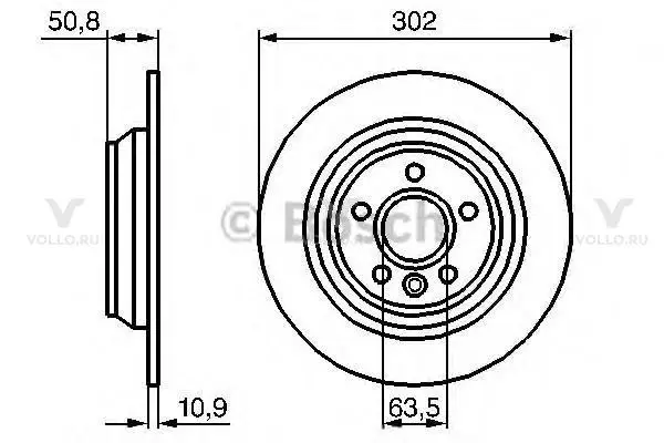 0986479254 bosch тормозной диск задний