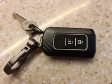 Funda de fibra de carbono para llave de coche, cubierta para MITSUBISHI OUTLANDER 3 Lancer 10 L200 ASX Colt Pajero sport ECLIPSE CROSS con llavero