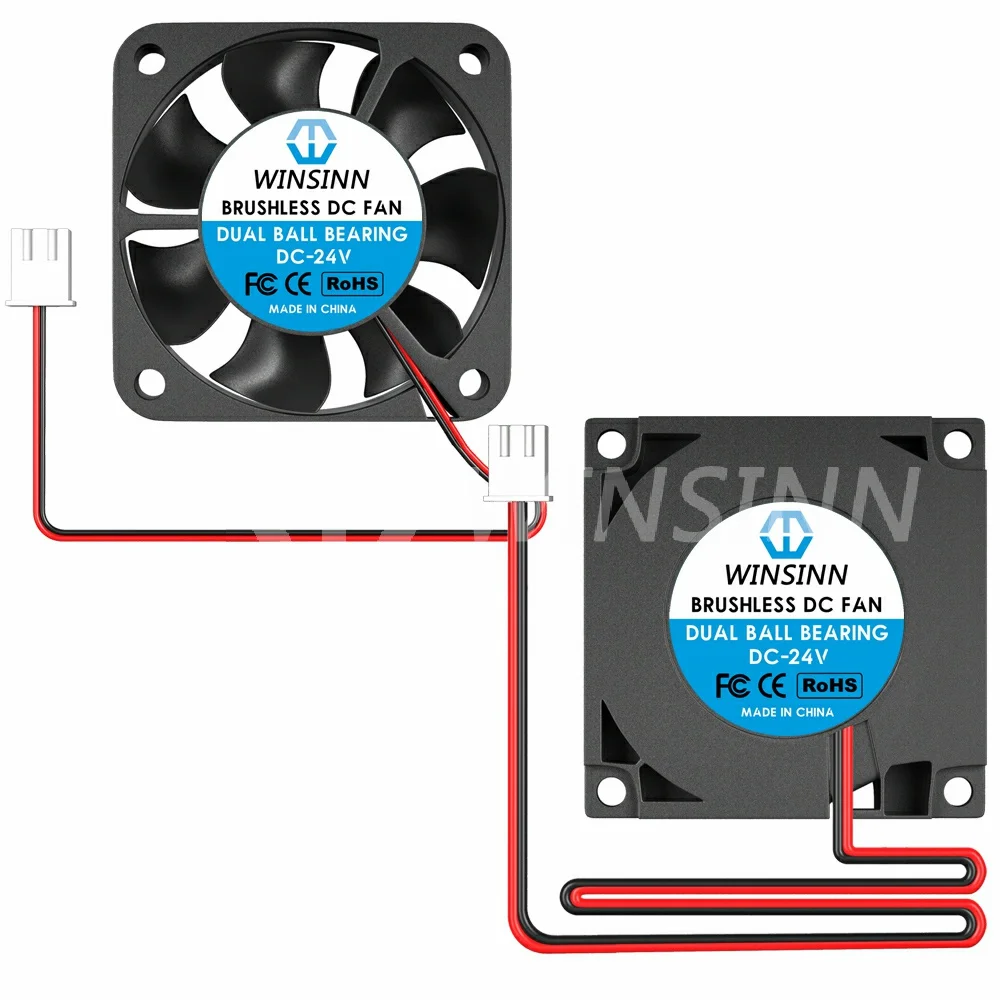 WINSINN-soplador de ventilador 4010 de 40mm, DC 24V para refrigeración Ender 3 v2 Pro, rodamiento de bolas Dual, Turbo de turbina sin escobillas de 40x10mm, paquete de 2