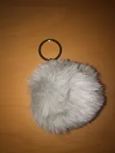 Jewelry Keychain Key-Ring-Pendant Pom-Pom Fur Artificial-Rabbit-Fur-Ball Christmas-Gift