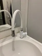 Kitchen Faucet FRAP Hot-Water White Flexible Taps Single-Handle Modern-Style Black-Color