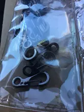 10 unids/lote carabinero Mini Camping EDC supervivencia escalada SF mosquetones de mochila llavero Paracord equipo táctico colgadores para llaves cadena