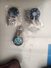 Colgante redondo convexo de cristal con forma de corazón de energía para hombre, ropa o collar, joyería, cadena, 2020