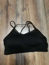 Fitness Tops Underwear Top-Padded-Bra Sports-Top Strappy Yoga Push-Up Running Athletic-Vest