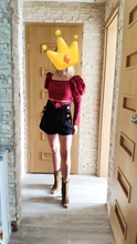 Women Shorts TWOTWINSTYLE Elegant High-Waist Fashion Color Patchwork Hit Loose for Female