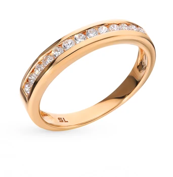 

Gold ring with diamonds sunlight sample 585
