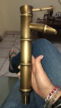 Basin Faucet Hot-And-Cold-Water-Tap Bamboo-Style Bronze Single-Handle Antique Brass Finish
