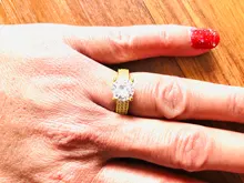 YANHUI-Anillo de boda de diamantes de laboratorio para mujer, sortija de oro amarillo sólido puro de 18K, solitario de 2 quilates, joyería de plata 925