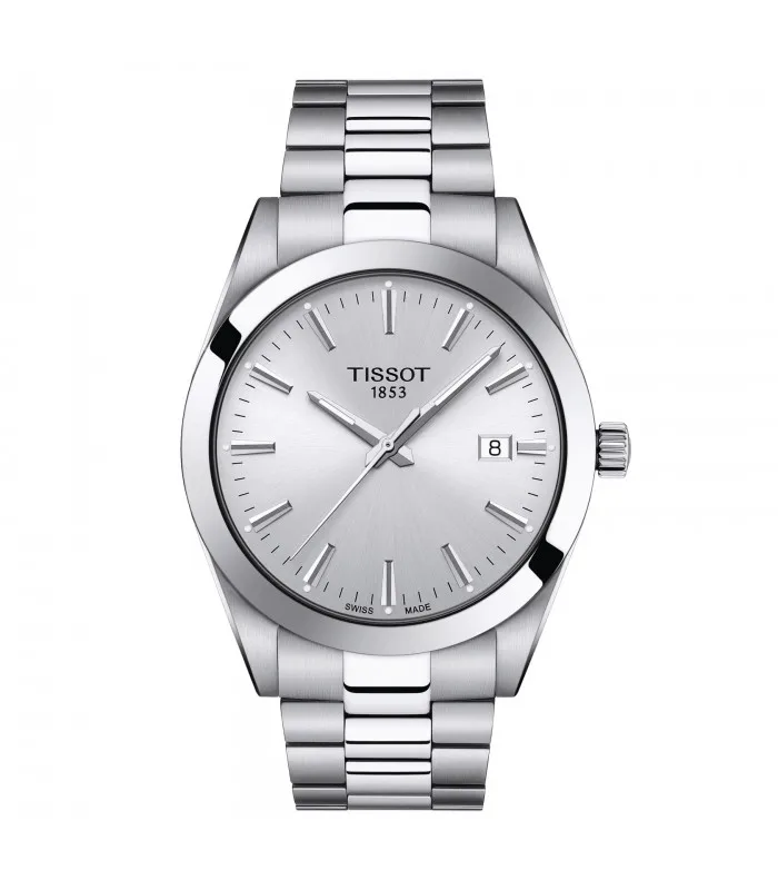 Tissot watch gentleman men Silver 40mm steel quartz T127.410.11.031.00