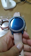 Parachoques de PC de diamante de dos filas para Samsung Galaxy Watch Active 2, funda de 40mm y 44mm, accesorios de cubierta fina ostentosa para mujer