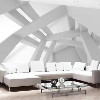 

Wall mural-White Construction - 300x210 cm