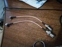 Conector hembra F a conector macho Rightangle, Cable de extensión de 15CM, 2 piezas