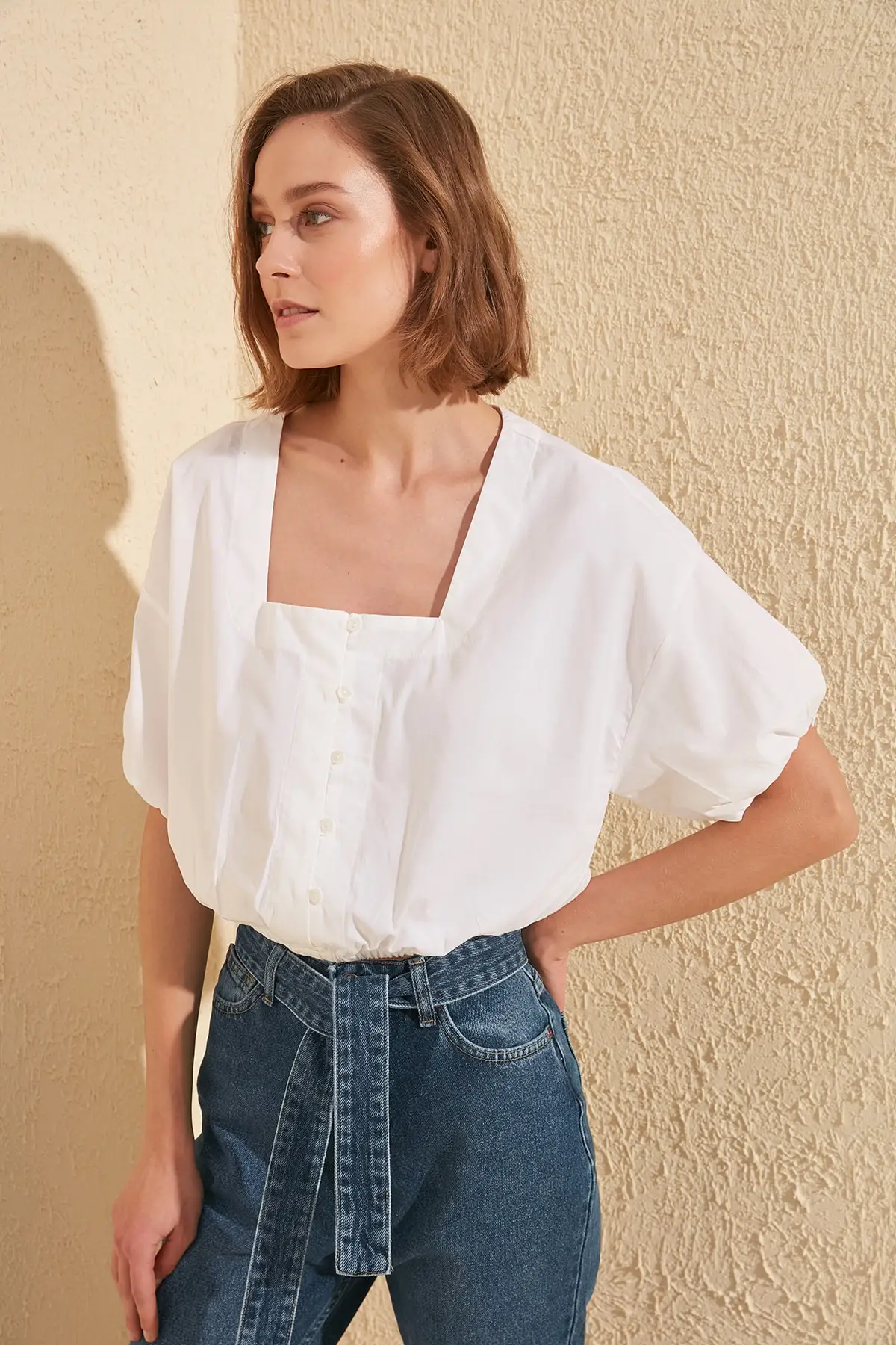 Trendyol Crop Top Blouse TWOSS20BZ0076
