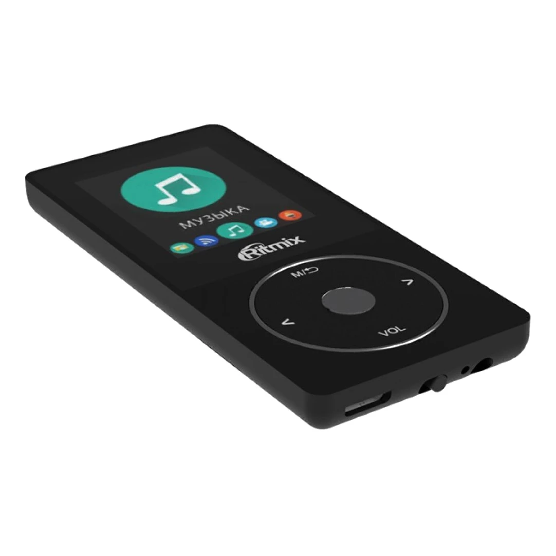 MP3 плеер RITMIX RF-4650 8GB Black(ЖК дисплей 1,8", память 8 Гб+ MicroSD до 128 Гб, радио