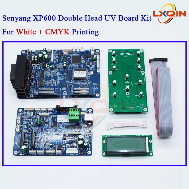 

Комплект УФ-платы LXQIN Senyang для принтера Epson XP600, двухсторонняя плата для печати с цветными и белыми чернилами W + CMYK DX10 DX11, платы