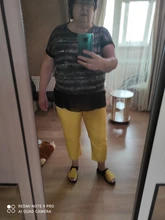 Pantalones harén de algodón para mujer, pantalón vaquero informal combinado con cintura elástica, de talla grande, amarillo y blanco, D321, novedad de verano