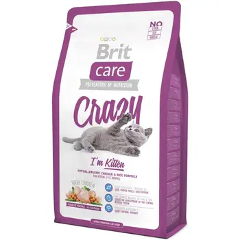 

Brit Care Crazy I Am Kitten Dry Cat Food for Kitten 2 Kg Healthy Growth Feeding Pet Immunity Flora Support