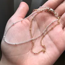 IPARAM verano Color plateado Simple de cadena tobillera Bohemia Vintage calzado pulseras para pierna 2021 Pie femenino joyería