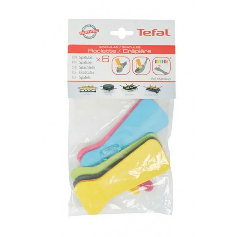 Tefal kit 6 palette colorful Raclette spatulas soapstone PR3011 RE12 RE13 King |