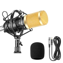 Neewer NW-800 kit microfone condensador profissional: microfone para computador + montagem em choque + tampa de espuma + cabo como bm 800 microfone
