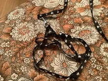 Paw Print Small Dog Harness and Leash Soft Nylon Pet Walking Harness Vest For Chihuahua