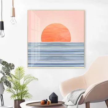 

Abstract Sunrise Landscape Sea Scene Canvas Print Painting Poster Wall Art Pictures for Living Room Bedroom Home Decor No Frame