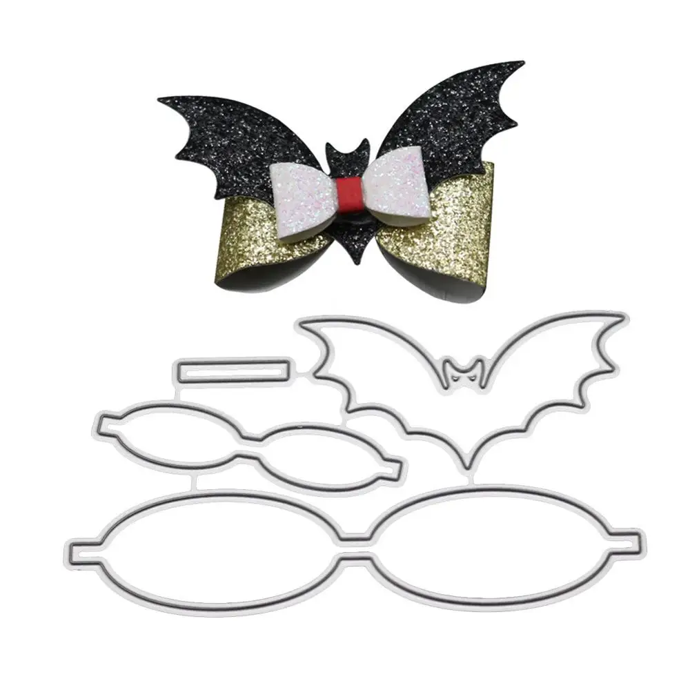 

Metal Cutting Dies New 2019 3D Bat Bow-knot Stitched DIY Scrapbooking Stamps Craft Embossing Die Cut Making Stencil Template