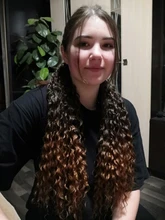 Anjo Plus RYLAI-extensiones de pelo rizado mechones, pelo sintético, 300g, para cabeza completa, 26-30 pulgadas, negro, marrón, degradado