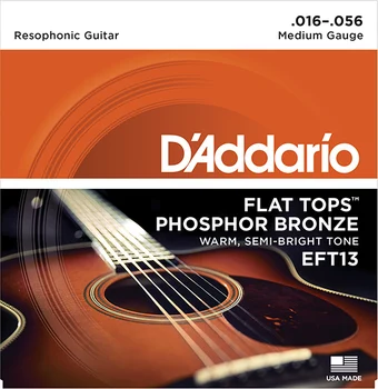 

Eft13 flat tops strings for acoustic guitar phosphor bronze 16-56 D'Addario