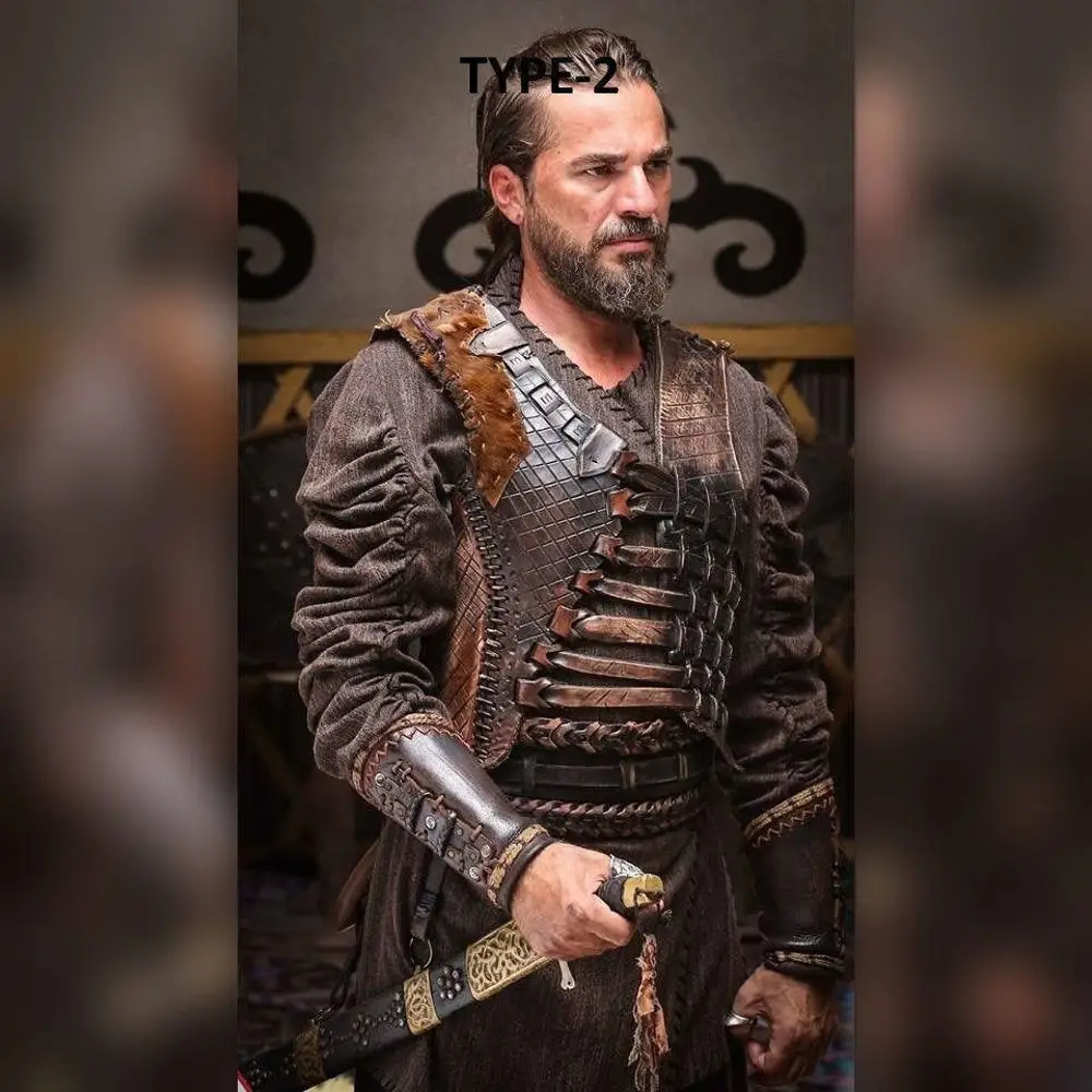 

Resurrection Ertugrul Armor Costume Ottoman Turkish Armor Kaftan Shirt Pants Boot set ertugrul cosplay costume armor