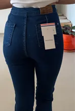 Pantalones vaqueros de cintura alta para mujer, jeans negros Vintage para mujer, Vaqueros elásticos, pitillo