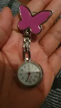 Reloj médico de bolsillo para enfermera, cronógrafo colgante de 3 colores, de cuarzo, con forma de mariposa