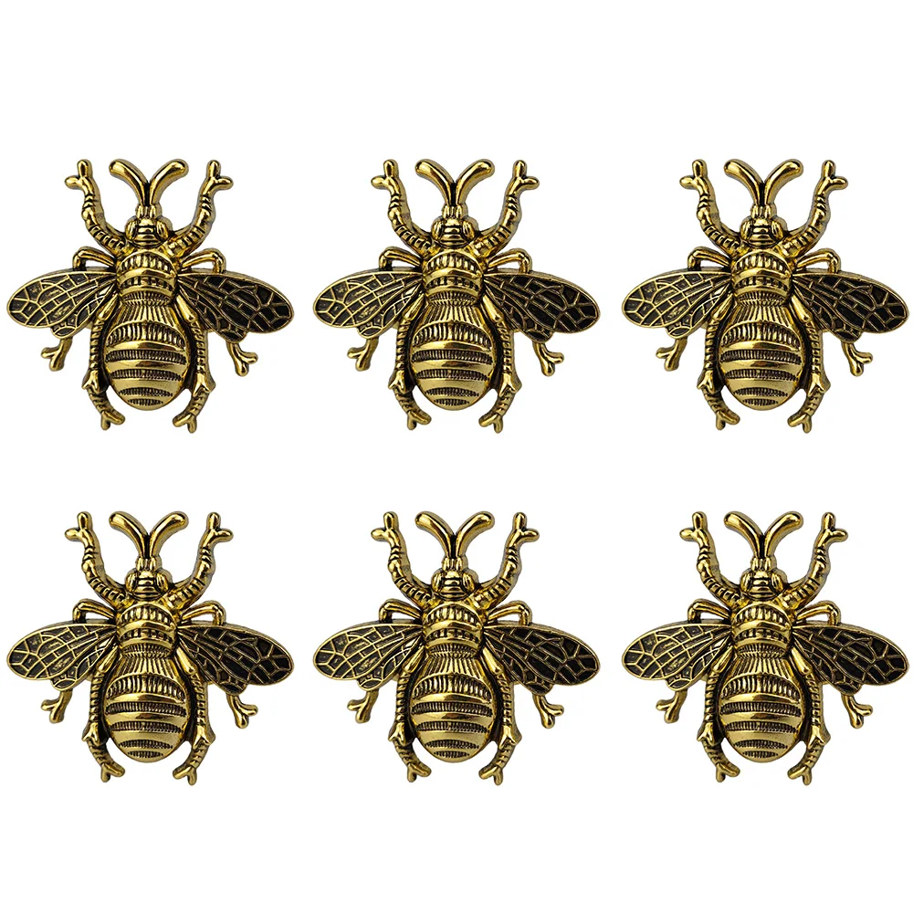 6 Pcs/lot Bumblebee Napkin Rings Honey Bee Napkin Ring Wedding Insect Serviette Holder Eco-friendly Metal Home Diningtable Decor napkin ring
