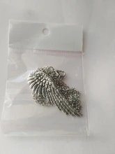 Colgante de alas de Ángel para mujer, cadena cruzada redonda, corta y larga, collar de Color plateado, regalo de joyería