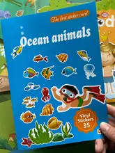 Pegatinas para niños, libros, escenas reutilizables, juego de rompecabezas, pegatinas de dibujos animados, Juguetes Educativos de aprendizaje para niños, regalo