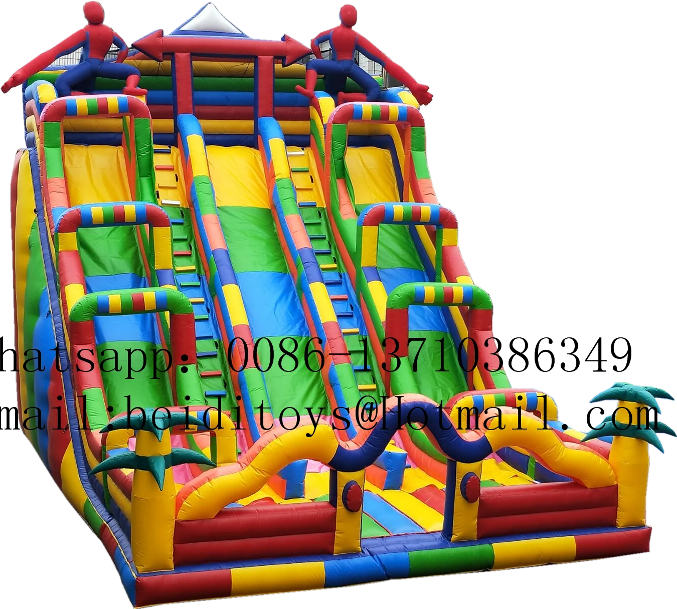Hot sale 10H high kids adult color new theme inflatable slide castle