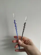 Uds paquete seguro de vidrio Vintage Dip inmersión sostenedor de la pluma firma de tinta plumas fuente de cristal hecho a mano Dip pluma fuente