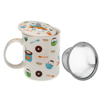 

Cup with Tea Filter Octopus Porcelain