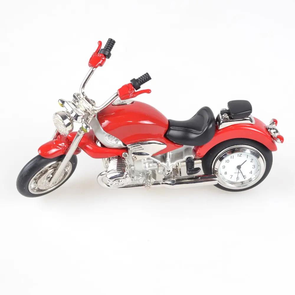 

Nectar Motorcycle Shaped Desktop Clock, Decorative Table Clock, Zinc,13.2 cm, Desktop Accessories, Gift, white Dial, Red