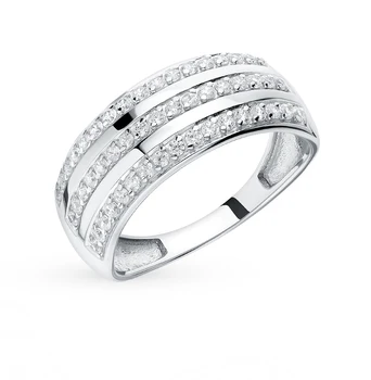 

Silver ring with cubic zirconia sunlight sample 925