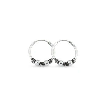 

Silver 925 Sterling 20mm Oxidized Ring Earrings