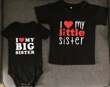 Pelele con estampado de I Love My Big Sister para bebé recién nacido, Mono corto suave sin mangas, traje de moda
