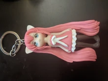 LLavero de princesa Kawaii INS, colgante de muñeca de dibujos animados, coche creativo, bonito bolso de mujer, anillo de pareja llave, cordón para teléfono, regalo para niña, juguete para niños