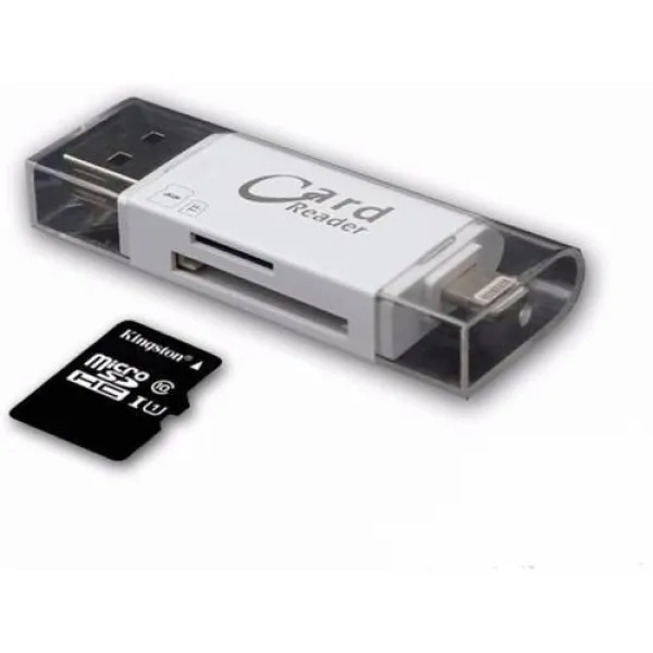 Считыватель контактных смарт-карт Card Reader 3 in 1(Белый