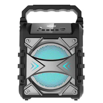 

Portable bluetooth speaker with microphone for karaoke, 5W power, USB input and micro sd with 10m range. GOROCK